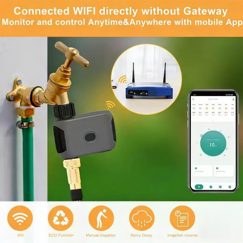 Автоматический беспроводной таймер для полива WiFi подключение Таймер полива растений Для системы полива сада на открытом воздухе бассейна
