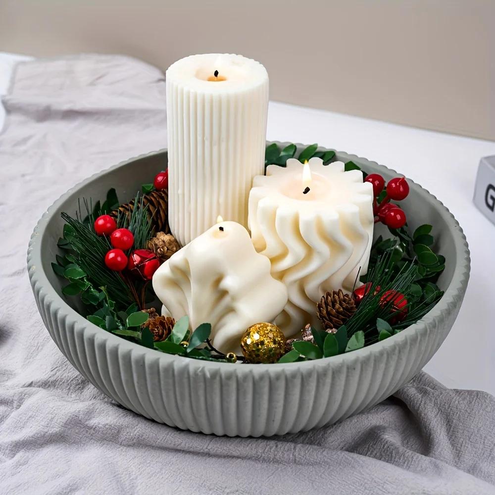 1 Ring Silicone Mould for Epoxy, Candle Making, Plaster Cement Succulent Planters, Decorative Pot Crafts, DIY Craftsmen Gifts