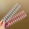 24Pcs Ballerina Acrylic Beauty Tools Full Cover Coffin Fake Nails Flame False Nail Tips Manicure