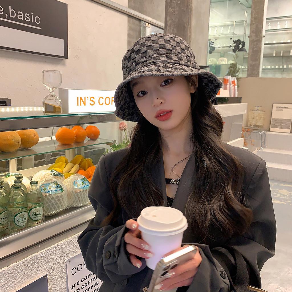 Comfort Denim Fit Fisherman Hat For Women Plaid Pattern And Breathable Material