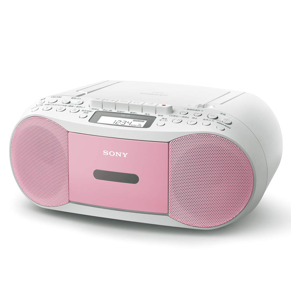 Sony CD Radio Cassette Recorder FM Recording Pink P CFD-S70 FM/AM/Wide compatible, function, CFD-S70