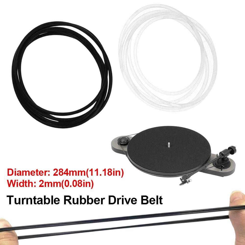 1Pcs 284mm Dia Turntable Rubber Drive Belt 2mm Width Phonograph Belt Belt-Driven Turntables