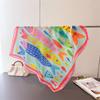 Cartoon Square Scarf High-end Print Neck Scarf Headscarf High Quality Imitation Silk Scarf Shawl