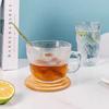 Simple Glass Glacier Cup Water Cup Milk Cup Oatmeal Cup Breakfast Cup with Handle