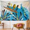 Психоделический гобелен с перьями, настенный художественный богемный стиль, тапиз, хиппи, красочный, загадочный, для спальни, домашнего декора