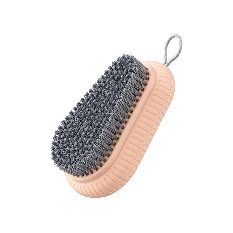 Portable Plastic Handle Cleaning Brush, Soft Bristle Laundry Clothes Shoes Scrub Brush, Household Scrubbing Brush