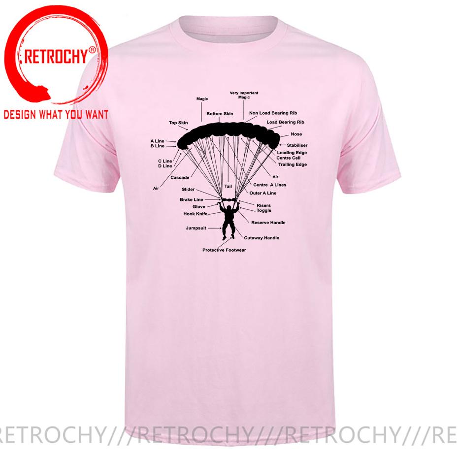 Retro Unisex T Shirt Unisex Funny Parachute Anatomy Magic Skydiving Skydiver TShirt Vintage Paragliding Parachu Paraglider Tee Shirt