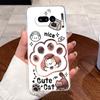 Гелевый чехол для Nothing Phone 4A Capa Coque Прозрачный силиконовый мягкий ТПУ задняя крышка Милый кот Кролик Сердце Защитный чехол Fundas