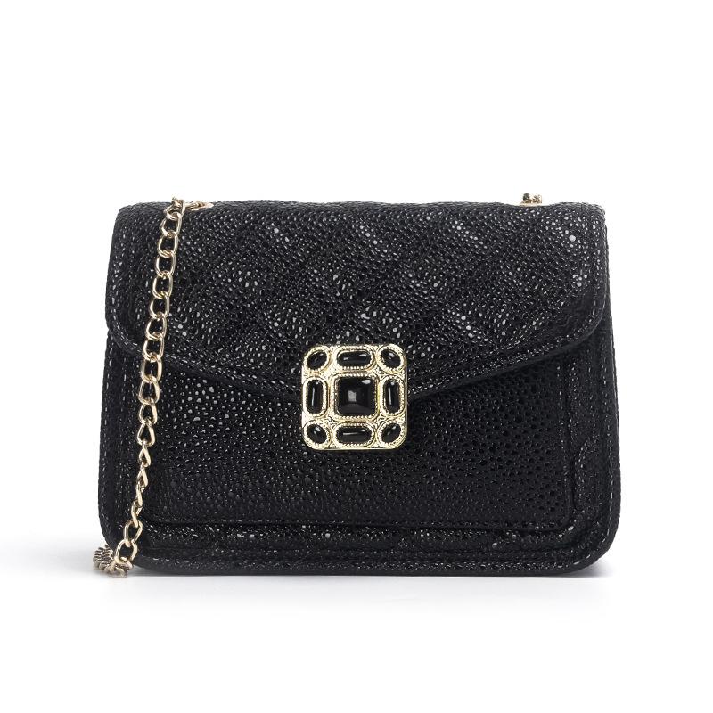 Модная маленькая квадратная сумка-цепочка с вышивкой бриллиантами, тренд 2025, сумка-мессенджер на плечо из икры