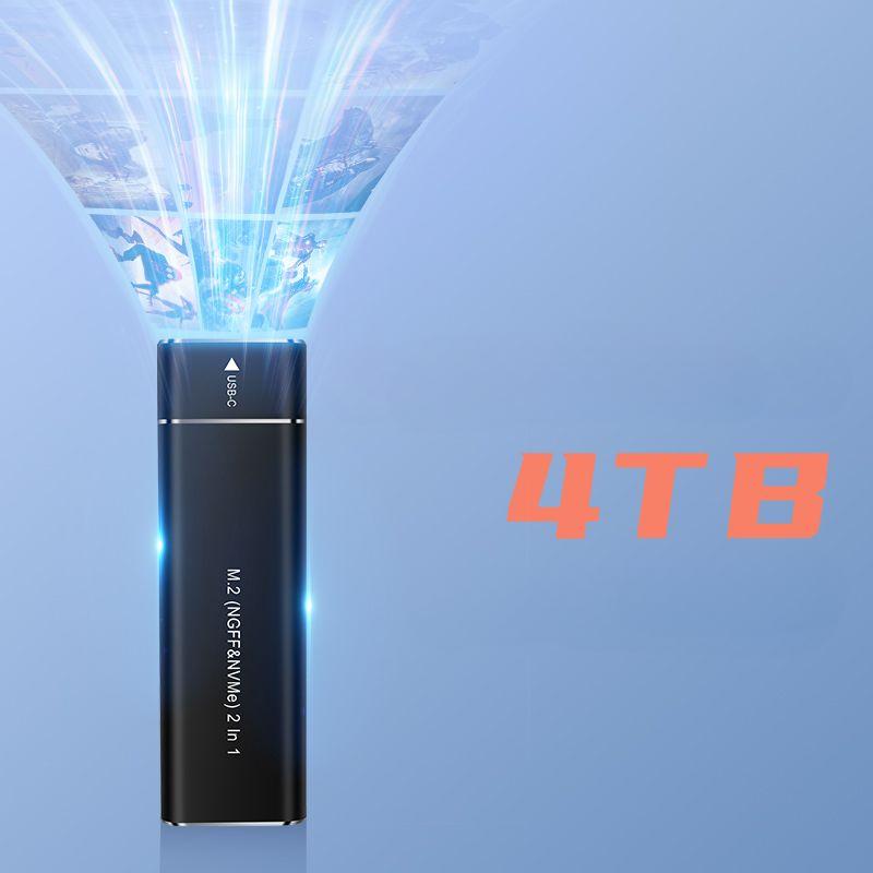 Корпус для твердотельного накопителя USB 3.1 10 Гбит/с M.2, двойной протокол NGFF/NVMe, внешний корпус для жесткого диска M.2 для ноутбука