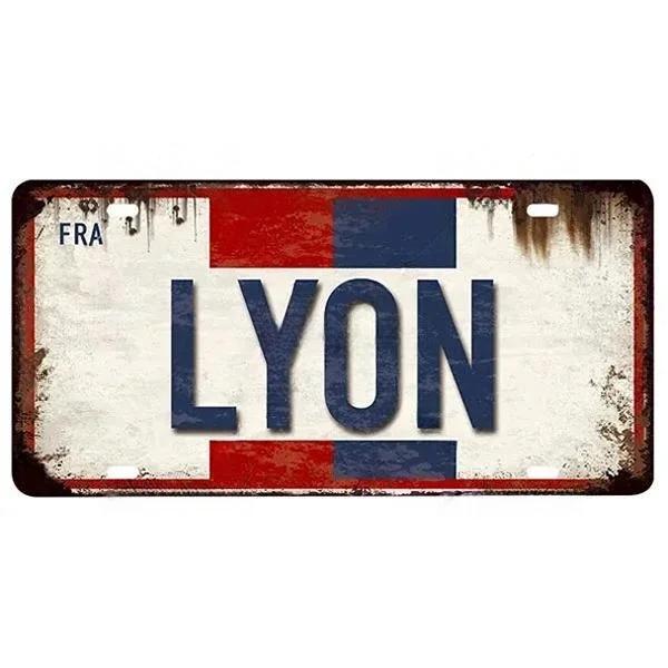 Vintage France City Plate PARISLYONMARSEILLE Flag Poster Metal Plaque Aluminum Sign Man Cave Garage Club Bar Cafe Wall Decor