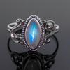 Natural Rainbow Moonstone Ring, 92.5% Silver Ring, Silver Moonstone Ring, Gemstone Ring, Sterling Silver Ring, Boho Moonstone Ring