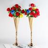 European Style Wedding Flower Vases Golden Silver Candle Holder Metal Vases  Hotel Banquet