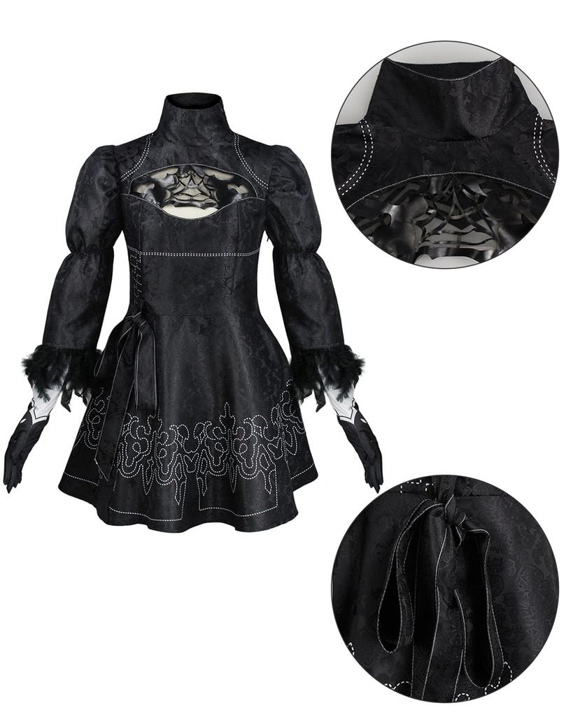 NieR Cosplay YoRHa 2 Type B Toobee 2B Cosplay NineS 9S Cosplay A2 Cosplay A2 NieR Automata Costume Event Halloween Costume School Festival [NOKIJP]