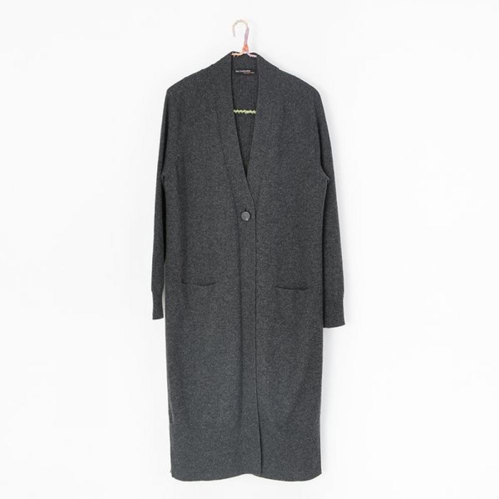 Dal Cashmere Long Cardigan Italy Cashmere 100 Charcoal