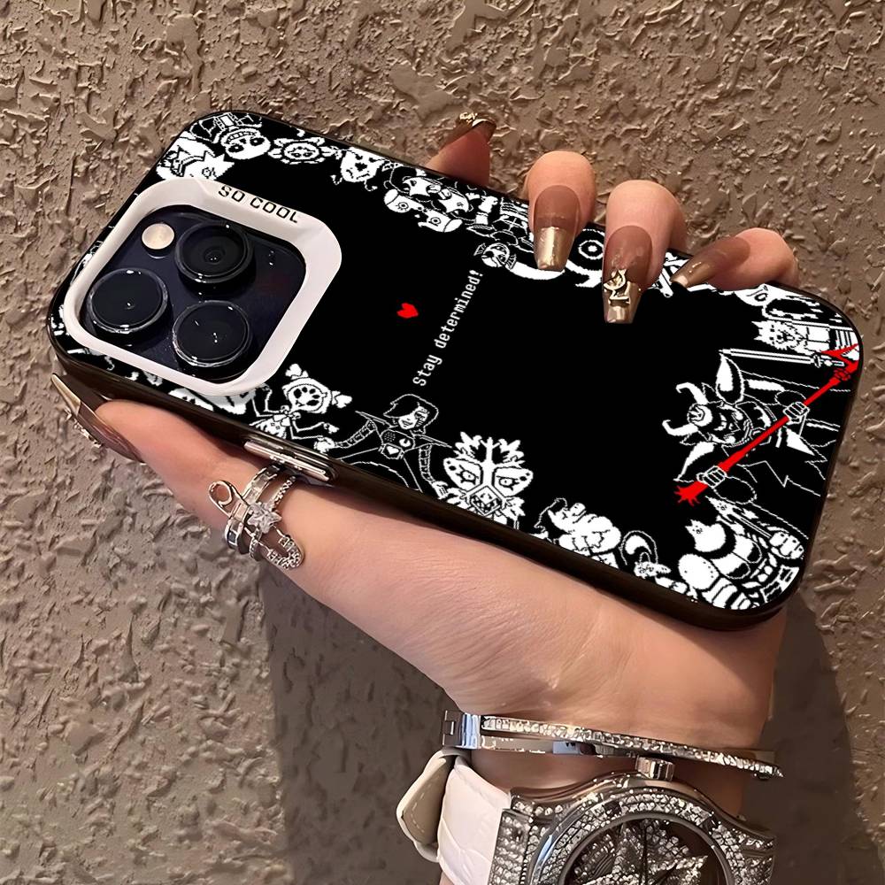 Чехол для телефона U-Undertale для IPhone 17 16 15 14 13 12 11 Pro Max Plus Серебристый Цветной Чехол
