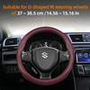 Подходит для Suzuki Ультратонкая дышащая кожаная оплетка рулевого колеса Подходит для Swift 2011 Sport Sx4 Grand Vitara Ly Jimny Solio S-Cross Alto