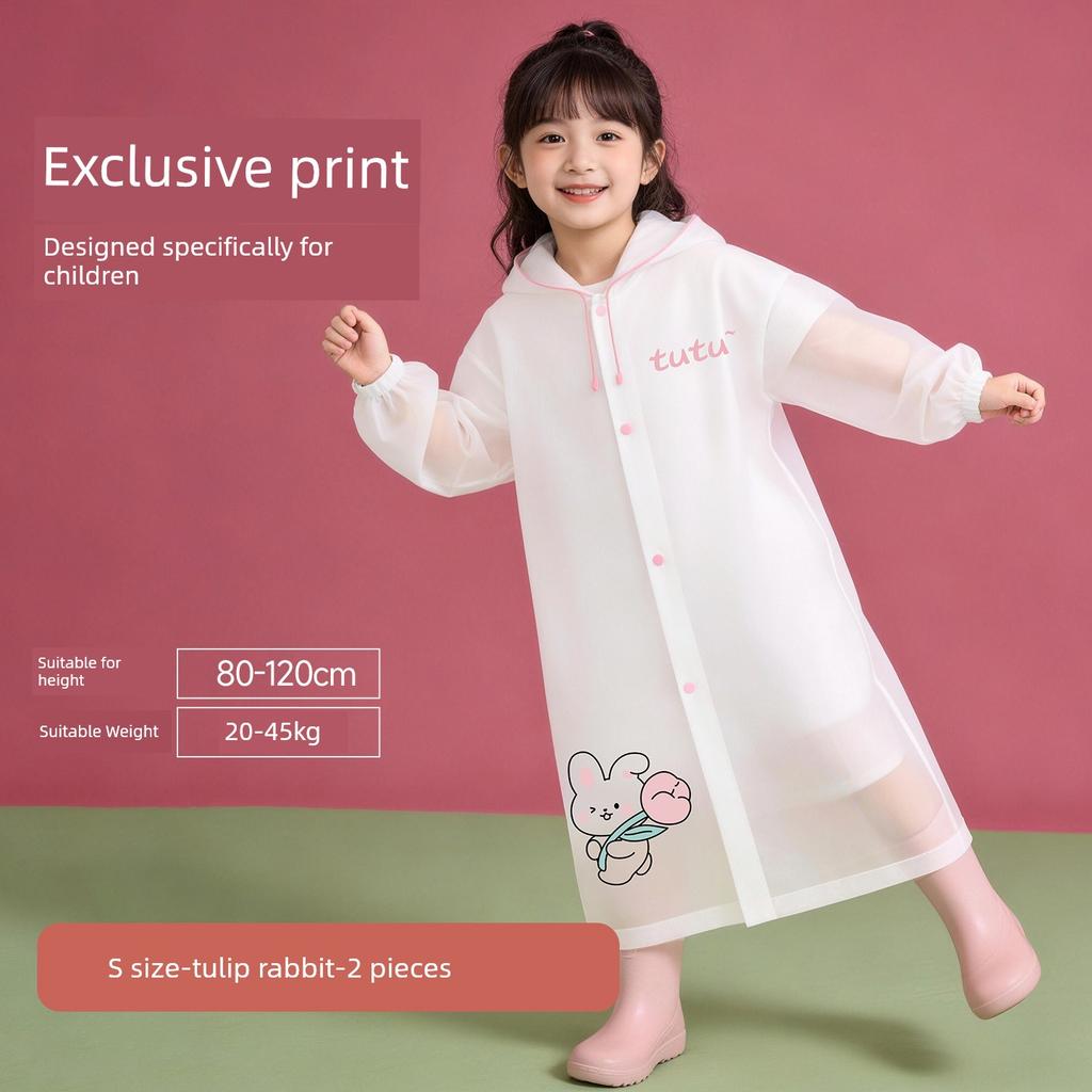 Children's Disposable Cartoon Raincoat, Thickened and Extended Version, Special for Primary School Students, Storm-Proof, 2026 New Model