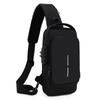 O'g'irlikdan himoya ko'krak sumkasi yelkadan osiladigan sumkalar USB zaryadlovchi crossbody paket maktab qisqa sayohat messenger sumkalari erkaklar uchun Oxford sling paket