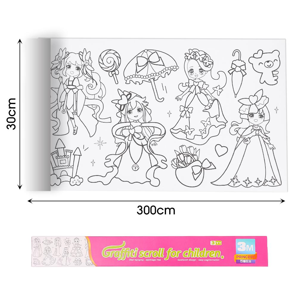 1PCS Three Meters of Children's Graffiti Scroll