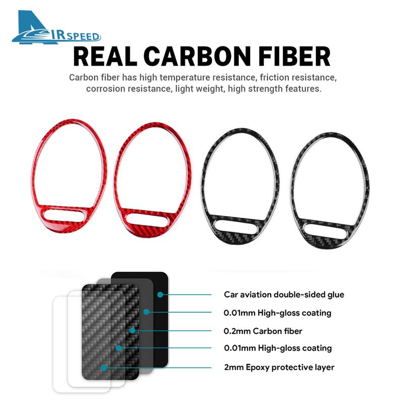 For Mercedes Benz SLK R171 2004 2005 2006 2007 2008 2009 2010 Side Air Vents Accessories Real Soft Carbon Fiber Trim Sticker