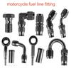 1pc Motorcycle Hydraulic Brake Hose Stainless Steel Rotary Oil Pipeline Joint Auto Banjo Fitting Oil Line Adaptor Universal