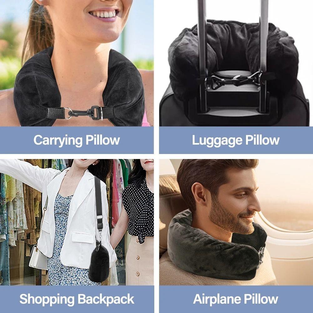 Дополнительная набивная подушка для багажа, подушка для путешествий, регулируемая подушка U-образной формы для шеи, офисная