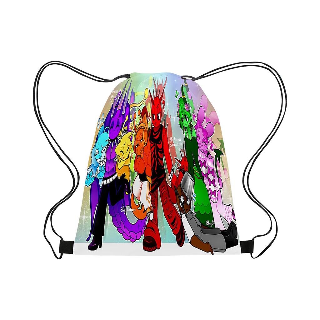 Box Sprunki Drawstring Bag Портативный Большой Вместительный Рюкзак Drawstring Водонепроницаемый