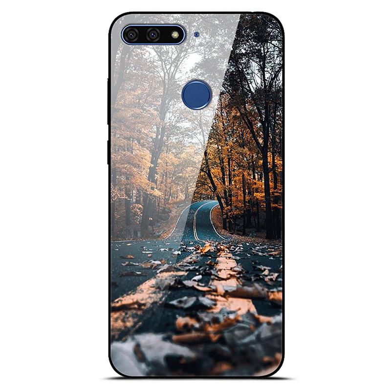 Honor 7C Case Tempered Glass Back Cover For Huawei Honor 7C AUM-L41 Case Honor 7A Pro Soft Bumper On Honor 7 C Honor 7A Case