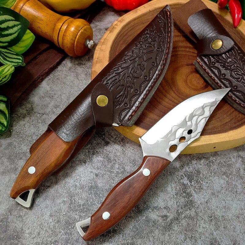Stainless Steel Kitchen Boning Knife Fishing Knife Meat Cleaver Vegetable Slicing Knife Sharp Butcher Knife Tools