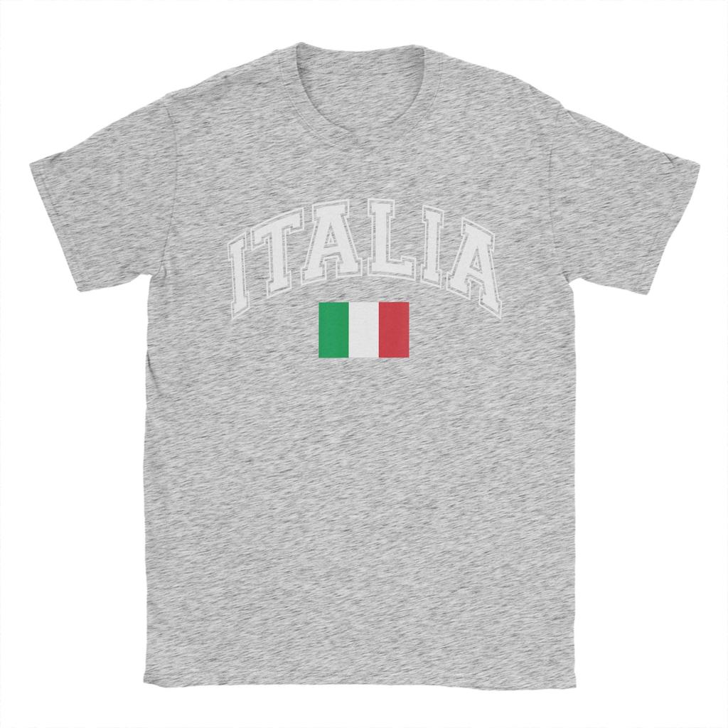 Унисекс s Италия Итальянский Флаг Italia Футболки 100% Хлопок Одежда Повседневная Короткий Рукав Круглый Воротник Футболка Взрослые Футболки