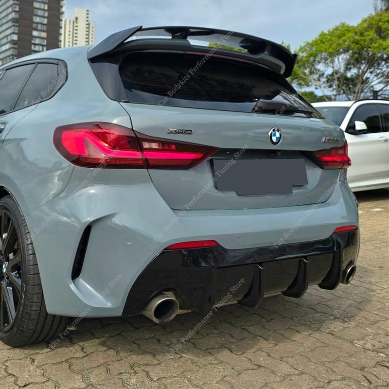 For BMW F40 Gloss Black M Performance Style Rear Diffuser Lip OEM Replacement 128ti M135i M Sport 2019-2024 Bodykits Tuning