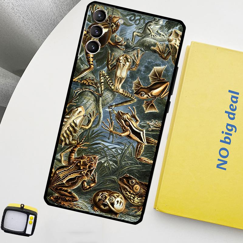 Винтажный ретро чехол для телефона с лягушкой и грибами для Samsung Galaxy S25 Ultra S20 S21 S22 S23 Plus S24 Ultra S9 S10 S25 FE