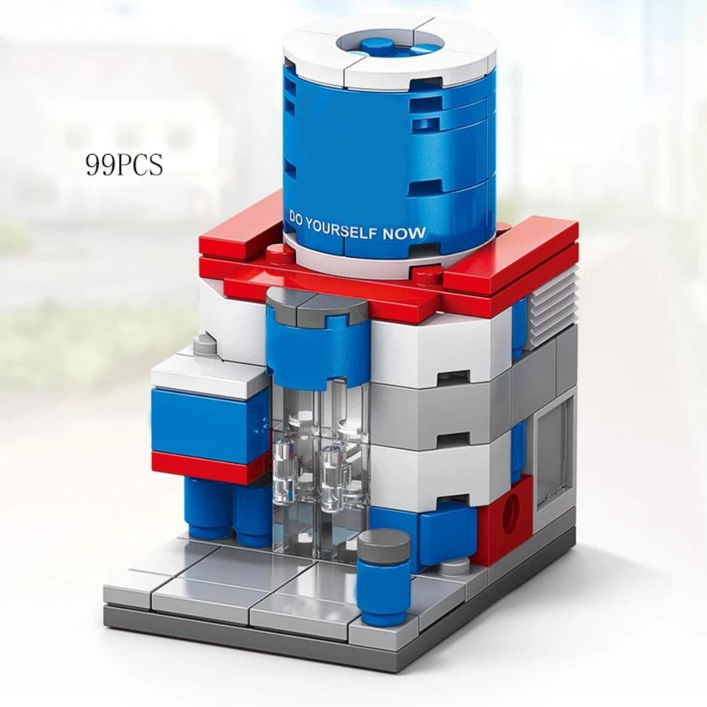 Мини-магазин, наборы для просмотра улиц, модельные строительные блоки, гамбургер, ресторан, розничный магазин, креативная архитектура, друг, город для девочек