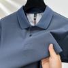 Весенняя мужская молодежная однотонная рубашка поло, деловая джентльменская рубашка с воротником, тонкая футболка с короткими рукавами, мужская одежда