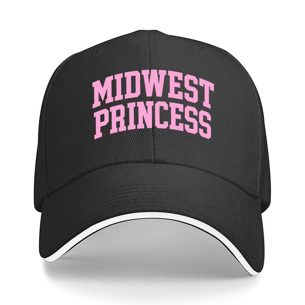 Pink Midwest Princess Varsity Text Hip Hop hat Fashion Outdoor Sports Sandwich Baseball Cap