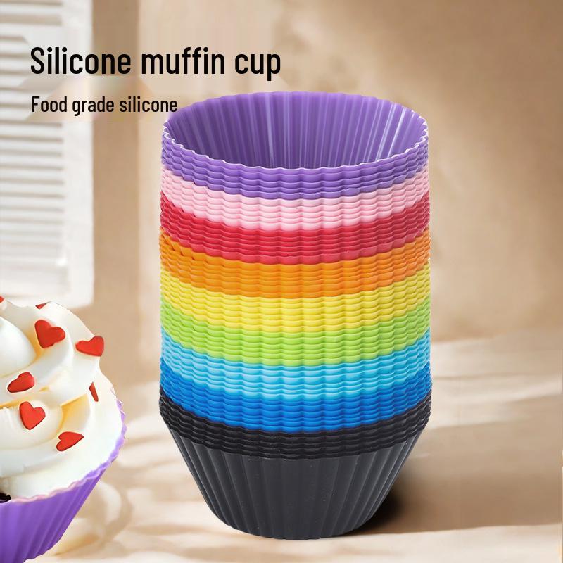 Круглая силиконовая форма для пирогов, тартов и маффинов, термостойкая - диаметр 7 см