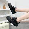 Trendy Thick Soled Cotton Shoes for Women's 2024 Winter New Warm Lamb Velvet Outwear Low Top Flat Bottom Casual Shoes Zapatillas