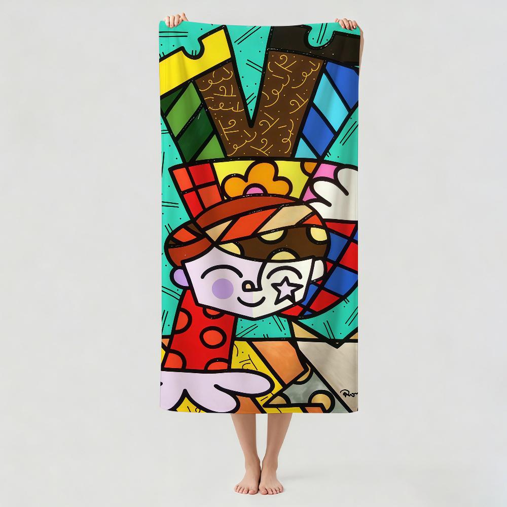 Модный принт R-Romero B-Britto Полотенце Сушильное Банное Полотенце Применимо Для Легкого Плавания Кемпинга Йоги Пляжа Выход