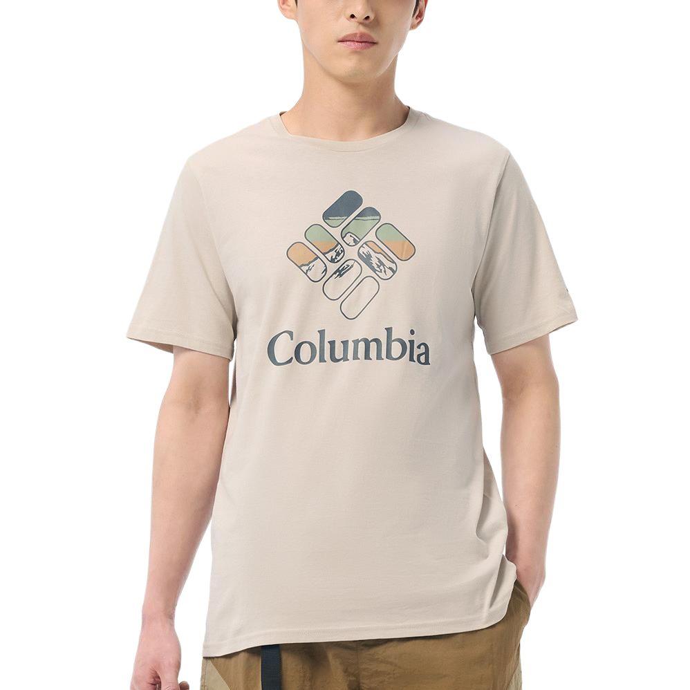 Columbia T Shirt Men's White Khaki AJ0403-280