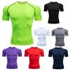 Men Short Sleeve T-Shirts Base Layer Soccer Jersey Basketball Gym Yoga Cycling Sports Fitness Running Training Tight Top Quick Dry