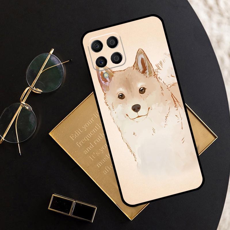 Shiba Inu Cute Cartoon Art For Samsung Galaxy M06 M16 M12 M13 M14 M15 M35 M55 M34 M54 M33 M53 M21 M31 M11 M32 M52 Case