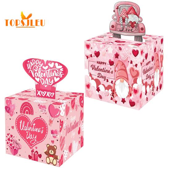 Копилка, подарочная коробка для денег на День святого Валентина, выдвижная карта и прозрачные пакеты, украшение-сюрприз