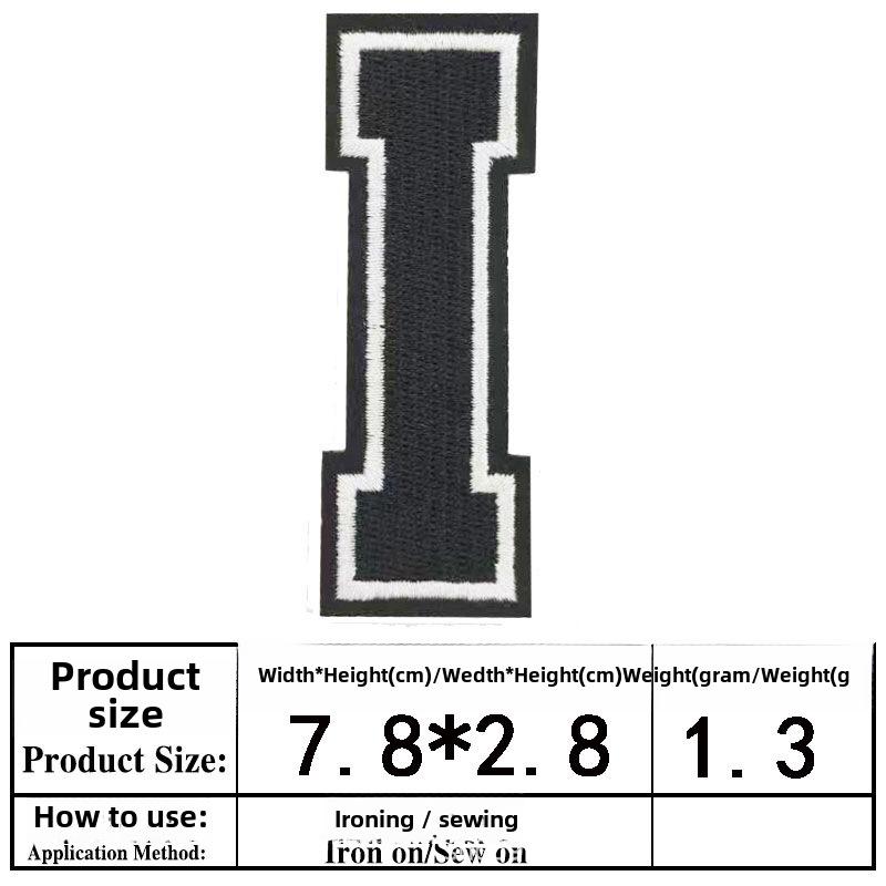 Вышитый алфавит и цифры нашивка на рукаве из джерси
