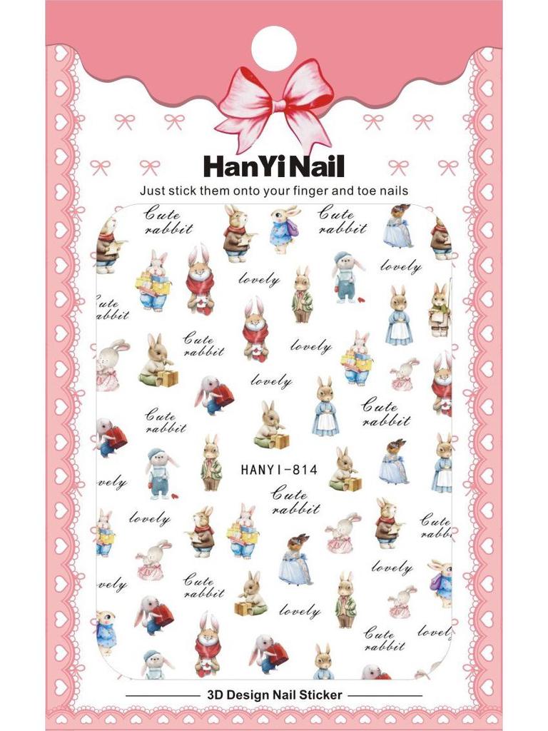 2025 милые наклейки для ногтей с изображением кошек и животных