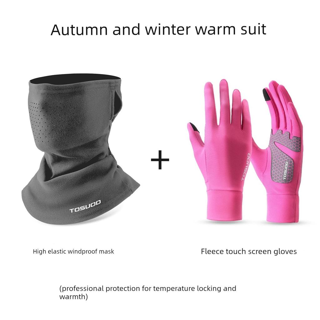 Captain Tas Running Sports Gloves for Autumn and Winter, Windproof, Warm, Fleece-Lined, Touchscreen Compatible, Non-Slip, Wear-Resistant, Outdoor