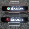 AAABX1 LED Light Emblem for Skoda Kodiaq Superb Kamiq Fabia 1 Rapid Octavia 2 A7 Tour RS Yeti Karoq Car Front Grille Badge Decoration