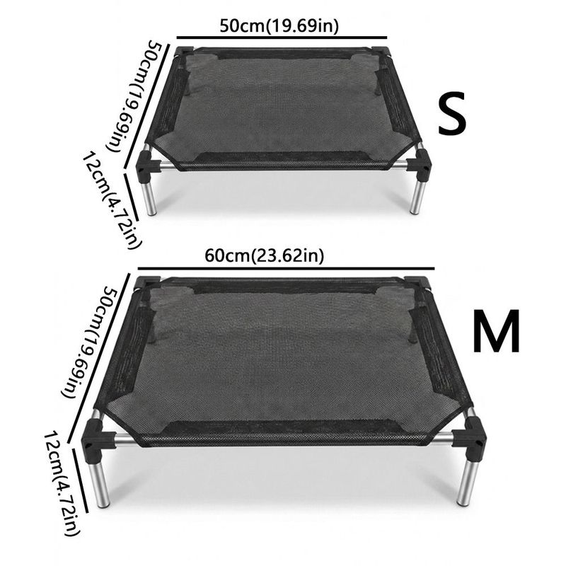Detachable Breathable Mesh Elevated Dog Bed Chew Proof Waterproof Cat Hammock Moisture-Proof Non-Slip Pet Cat Cot All Seasons
