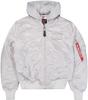 Зимняя куртка Alpha Industries MA-1 ZH Back Print (128113) Zip Hood Back Print Bomber Jacket (128113) пастельно-серый