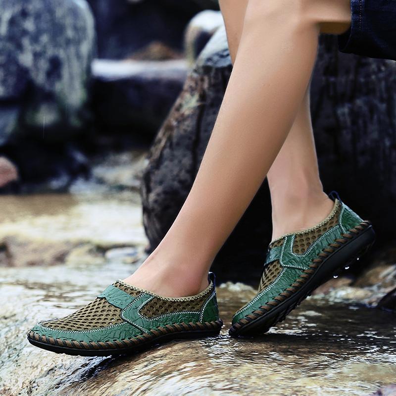 Модные мужские уличные сандалии, дышащая походная обувь, спортивные кроссовки, обувь для вождения автомобиля